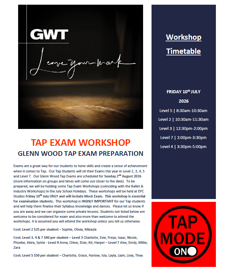 Tap Exam Workshop 2026